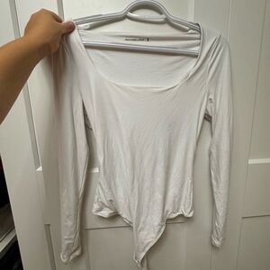 White long sleeve Abercrombie body suit